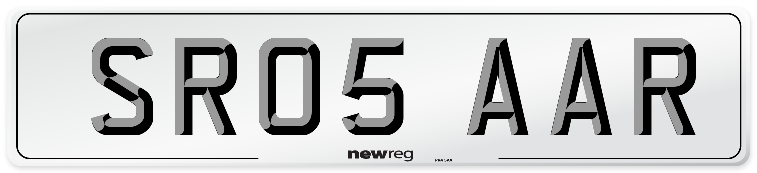 SR05 AAR Number Plate from New Reg